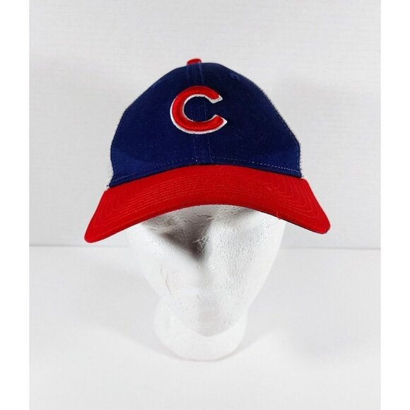 New Era Chicago Cubs Snapback Red  Blue Trucker Hat Adjustable Cap - Picture 2 of 5